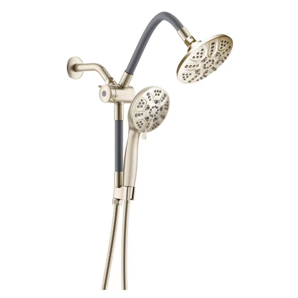 Ana Bath Flexible Dual 6" Rain Shower with Handheld Combo with 5ft