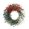 thumbnail image 2 of Clearance! 22 Inches American Flag Floral Wreaths Patriotic Decorations Wreath Red White Blue Artificial Floral Twig Wreath 4Th of July Independence Day Memorial Day Flag Day Hanging, 2 of 9