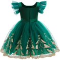 thumbnail image 2 of Girls Christmas Embroidery Dress With Hat Party Costume, 2 of 6