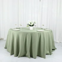 BalsaCircle 132" Round Polyester Tablecloths Wedding Eucalyptus Sage Green