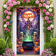 thumbnail image 5 of Decorative Banner Happy Halloween Skeleton Design Spooky Ghosts Haunted House for Holiday Decoration Outdoor Party Celebration, 5 of 5