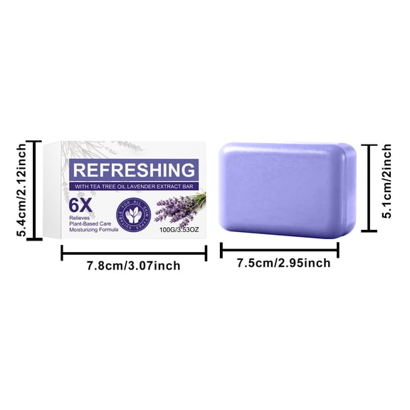 Kokovifyves Refreshing Extract Cleansing Soap, Gentle Non-Irritating Cleansing for Face & Body Daily Care 100g