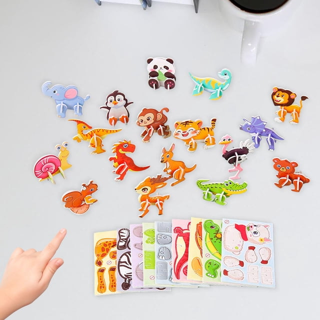 Rompecabezas 3D para manualidades DIY, creatividad, imaginación, capacidad cognitiva, desarrollo de formas, rompecabezas a juego para bebés de guarder