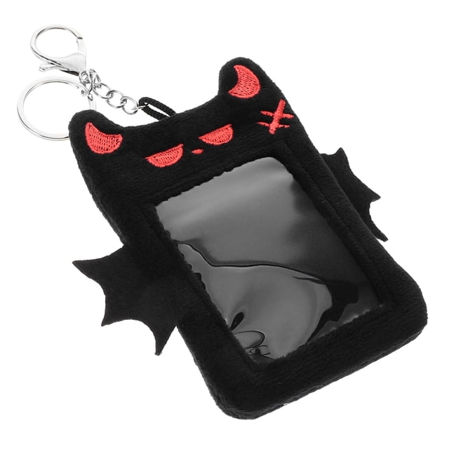 Miangastore 1Set Black Photocard Holder Keychain Featuring Metal And Plastic Material Ideal For Concerts And Daily Use
