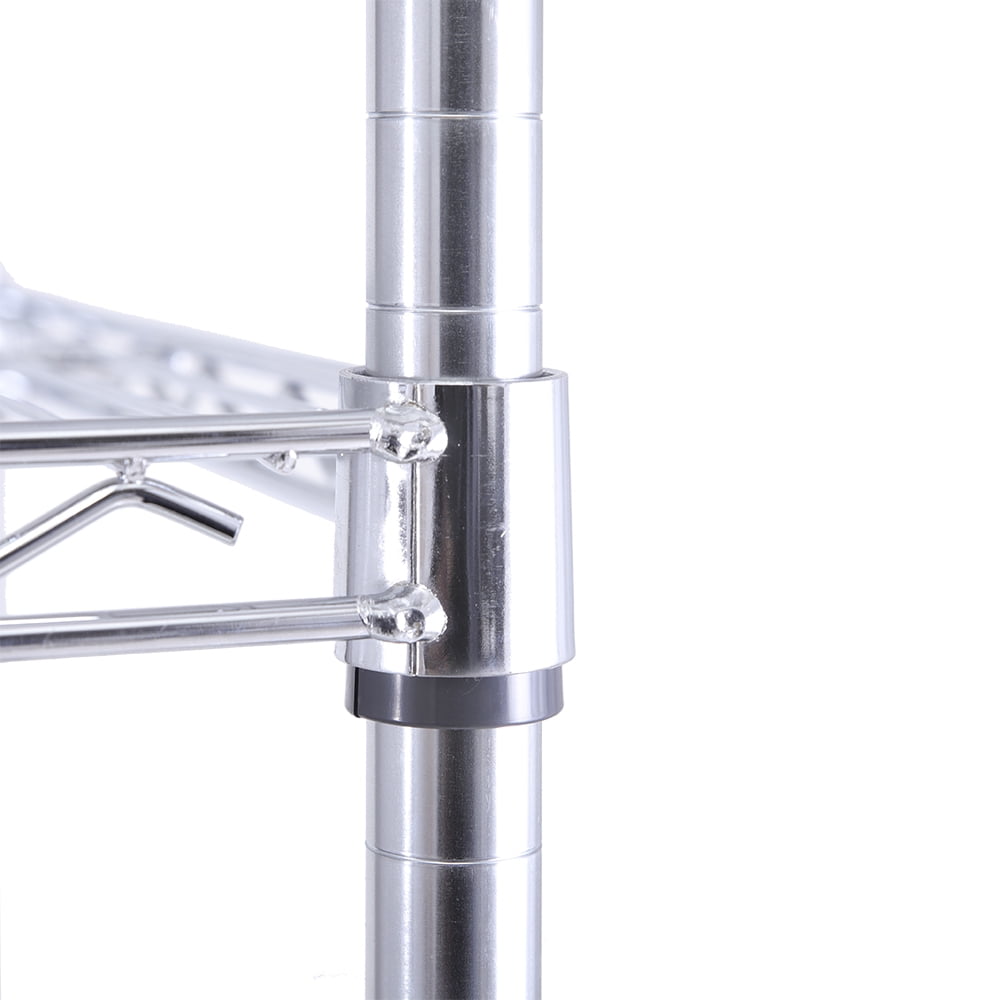 5 tier commercial chrome shelving unit 18x24x72in