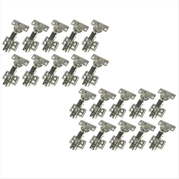 20 Piezas Bisagras Hidráulicas para Puerta de Gabinete Amortiguador Amortiguador Suave y Silencioso para Todos los Muebles de Armario de Cocina