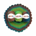 thumbnail image 2 of Clearance! Dyed Rainbow Wool Thread Handmade Diy Crochet Fine Shawl Hat Scarf Woolen Thread DIY Knitting DIY,B, 2 of 2