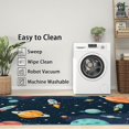 thumbnail image 3 of 3x4 Rug, Space Door Mat Washable Non Slip Soft for Entryway, Cartoon Rocket Planet Rug, Kids Boys Nursery Universe Carpet, Space Home Decor & Gifts, 3 of 7