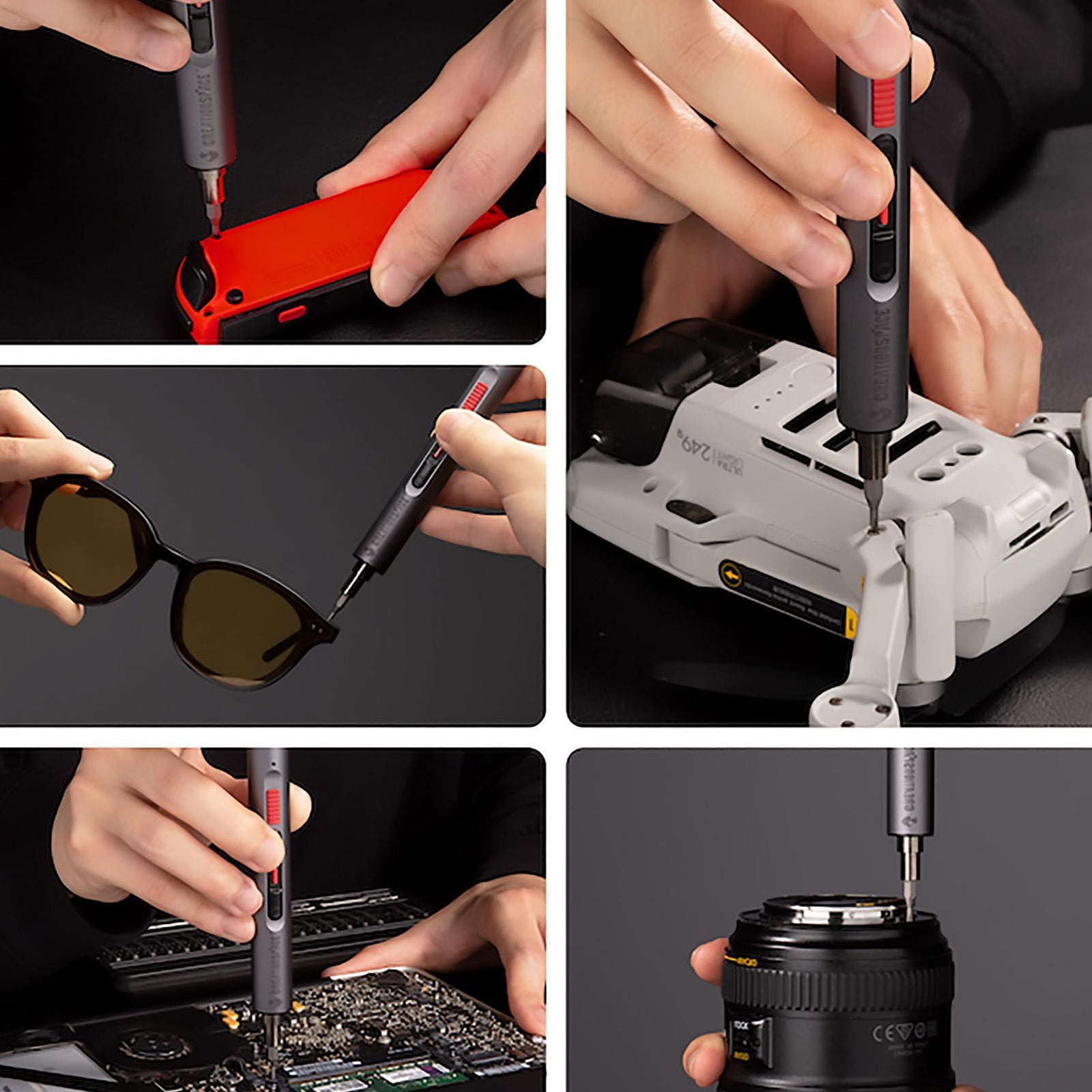 Portable Cordless Small Electric Drill and Screwdriver for Easy Use Repair Tool Set for Cell Phones Watches Laptops