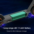 thumbnail image 3 of Hiboy S2 MAX Electric Scooter, Upgraded 500 W Motor, 10 In. Air-filled Tires, up to 40.4 Miles Range and 19 Mph Speed, Portable Commuting for Adults with Double Braking System and App, 3 of 9