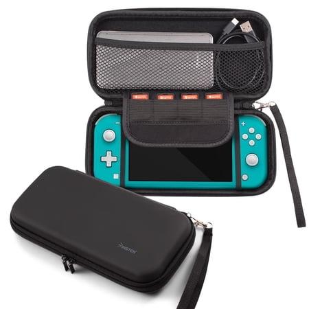 Carrying Case for Nintendo Switch Lite 2019 and Accessories - EVA Hard Shell Protective Carry Case Travel Bag with Wrist Strap  Game Slot (Black) price history on PriceWatchPro