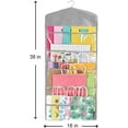 thumbnail image 3 of Hanging Double Sided Gift Bag Storage Organizer with Multiple Front and Back Pockets - Organize Your Gift Wrap, Tissue Paper, and Paper Bags 38 x 16 Inch PVC (Full Black), 3 of 7