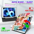 thumbnail image 5 of Gemfits Case for iPad 7/8/9 - Flexible Soft TPU Stand Back Cover with Pencil Holder, Auto Sleep/Wake, Collage_text, 5 of 6