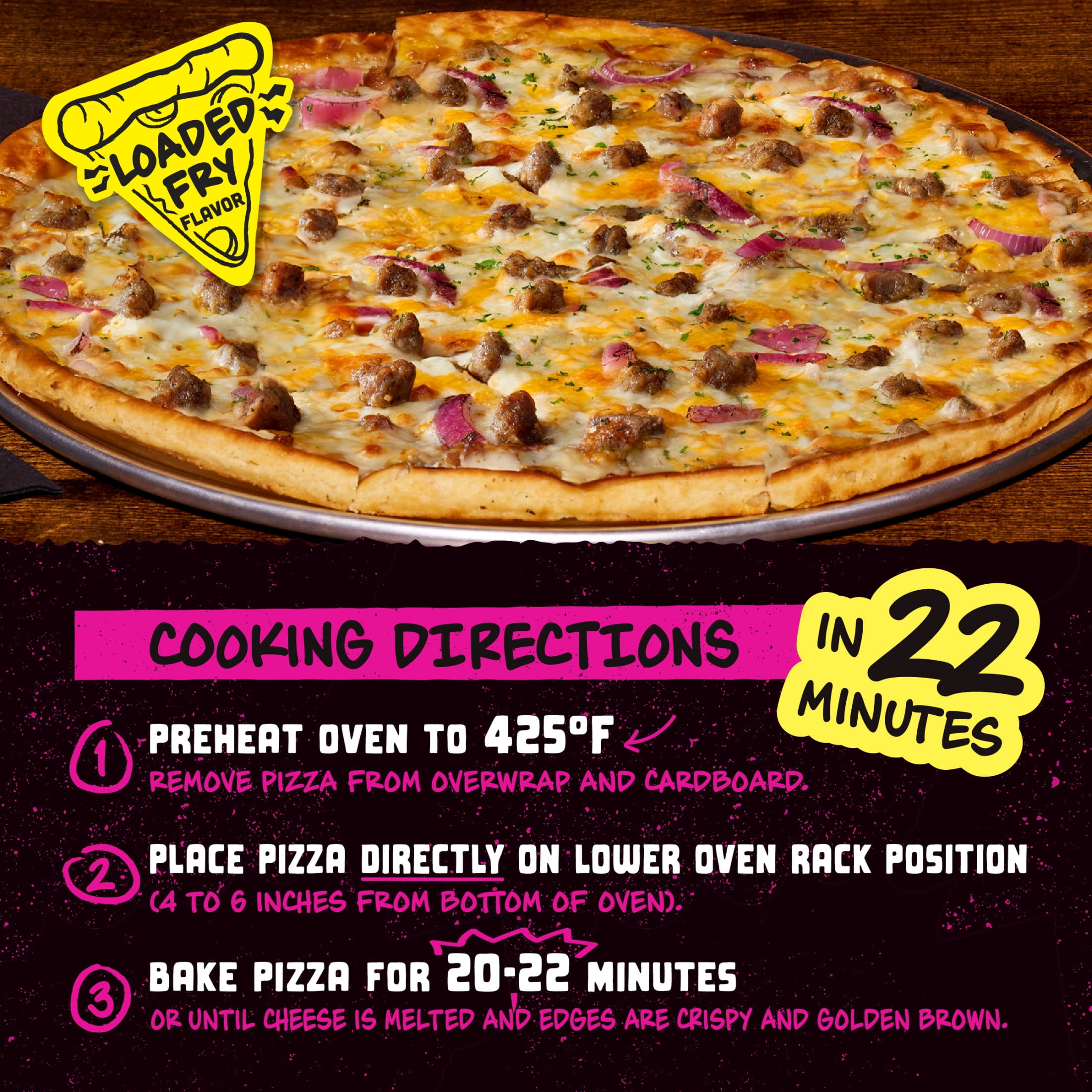 Tombstone French Fry Style Crust, Chili Cheese, Gluten Free Frozen Pizza, 18.8 oz (Frozen)