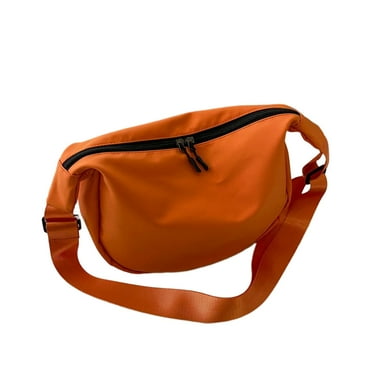 TureClos Women Messenger Bags Oxford Cloth Diagonal Bag Youth Ladies Fashion Adjustable Belt Pack Dumpling Shape Large Capacity Hobos Orange