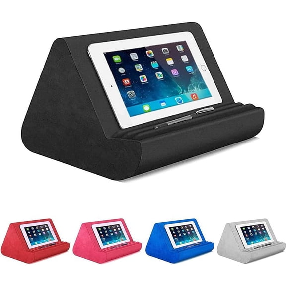 Tablet Pillow Stand for Ipad,Pillow Soft Pad for Lap with Pocket Multi-Angle Soft Pillow Lap Stand for iPads,Tablets,E-Readers, Smartphones, Books,Magazines