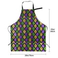 thumbnail image 2 of Kdxio Mardi Gras Shiny Green Purple Apron with Pockets Adjustable Kitchen Aprons for Men Women Waterproof Aprons for Cooking,Drawing,Crafting, Baking Household Cleaning, 2 of 8