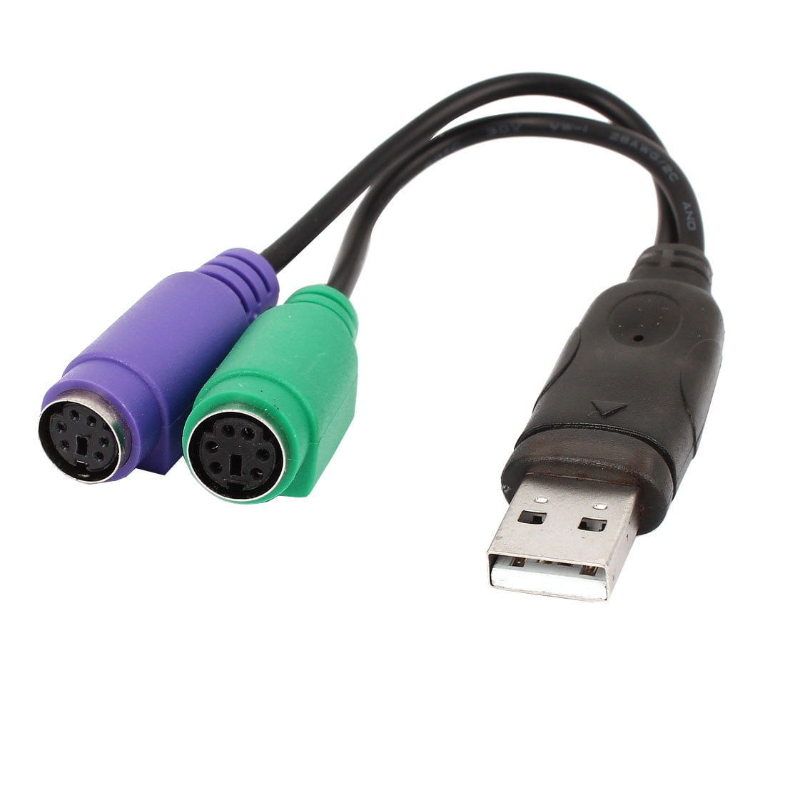 Unique Bargains USB2.0 Male to Dual PS/2 Female PC Keyboard Mouse