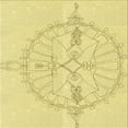 thumbnail image 1 of Ahgly Company Machine Washable Indoor Square Transitional Corn Yellow Area Rugs, 8' Square, 1 of 7