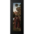 thumbnail image 2 of Christus, Petrus 7x14 Black Modern Framed Museum Art Print Titled - Saint John the Baptist in a Landscape, 2 of 5