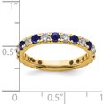 thumbnail image 6 of 14K Yellow Gold Lab Grown Diamond Si1/Si2 G H I & Cr Blue Sapp Eternity Band (Size 8) Made In India et0048-csa-070-8ylg, 6 of 6