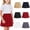 Red, variant on WSBDENLK Girls Solid A-Line Skirt with Under Shorts Pleated School Uniform Skirt Elastic Waist Christmas Outfits