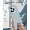 thumbnail image 4 of Designed for iPhone 13 Pro Max Case,Shockproof Liquid Silicone Protective Phone Case with Soft Anti-Scratch Microfiber Lining Ultra Slim Drop Protection Phone Cover 6.7 inch(Lilac), 4 of 14