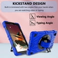 thumbnail image 6 of ELEHOLD Case for Samsung Tab A7 Lite 8.7 (2021), Heavy Duty Shockproof Case with Pencil Holder/Stand/Hand Strap/Shoulder Belt, Rugged Protective Cover for Boys Girls,Blue, 6 of 9