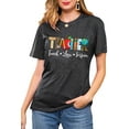 thumbnail image 2 of Teach T Shirt for Women Teacher Graphic Tees Tops Teach Inspire Letter Print Shirts Tops, 2 of 6