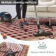 thumbnail image 5 of Texas Star Farmhouse Outdoor Rug for Patio/Deck/Porch, Non-Slip Large Area Rug 3 x 5 Ft, Rustic Red Plaid Berry Wooden Indoor Outdoor Rugs Washable Area Rugs, Reversible Camping Rug Carpet Runner, 5 of 8