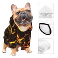 thumbnail image 4 of Uemuo Orange Lightning for Winter Dog Hoodie Sweatshirts with Pockets Warm Dog Clothes for Small Dogs Chihuahua-X-Small, 4 of 8