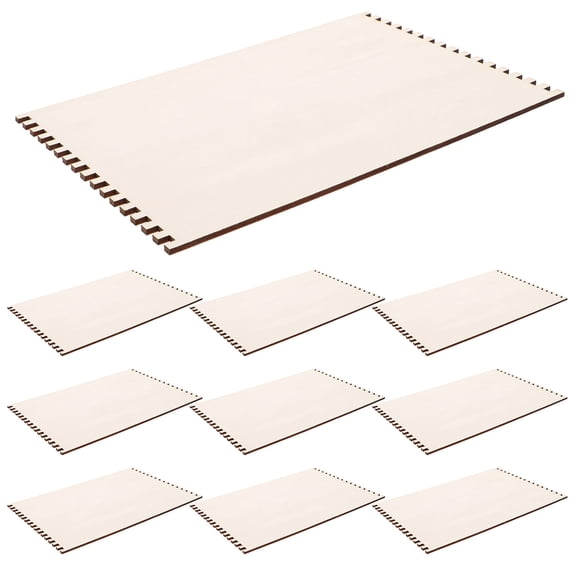 Mobestech 10-Piece Wooden Weaving Board Set Wood Base for Crochet, Knitting, Sewing & Craft Projects