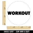 thumbnail image 2 of Workout Bold Text Gym Exercise Self-Inking Rubber Stamp Ink Stamper - Brown Ink - Small 3/4 Inch, 2 of 7