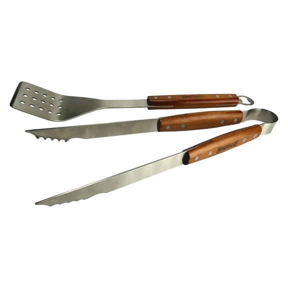 Bayou Classic 500-770 2 Piece Stainless Steel Grill Tool Set, Spatula & Tongs
