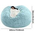 thumbnail image 2 of Taicans Bean Bag Cover (No Filler) Soft Faux Fur Stuffed Animal Bean Bag Storage,Velvet Bean Bag Chair Cover,Fluffy Plush Bean Bag Chair Cover Washable,Comfy Bean Bag Covers for Adults Kids Teen,71in, 2 of 6
