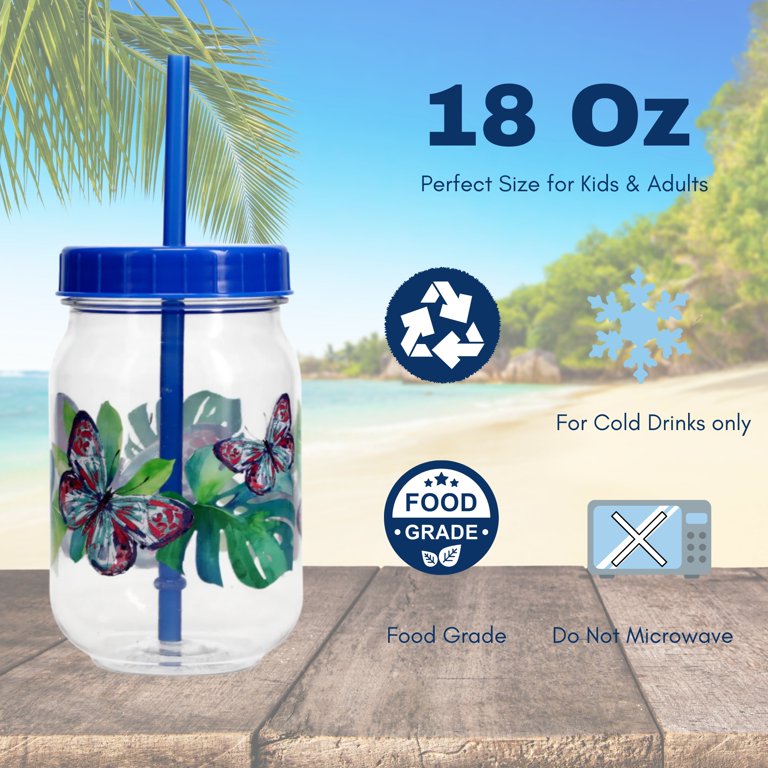 18 oz. Plastic Travel Mugs