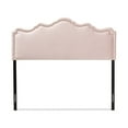 thumbnail image 2 of Baxton Studio Nadeen Modern and Contemporary Light Pink Velvet Fabric Upholstered Queen Size Headboard,Wholesale, 2 of 7