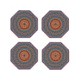 thumbnail image 2 of Kll Octagon Drink Coasters Set Of 4,Pu Leather Absorbent Coasters Set Decorative Coffee Cup Coasters Housewarming Gift For Home Decor-Mandala, 2 of 9