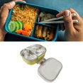 thumbnail image 3 of Stainless Steel Lunch Box, Korean Style - 2 Compartments, Durable Metal Food Container with Tableware for Kids and Adults, 3 of 7
