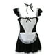 thumbnail image 3 of Gibobby Lencería sexy Mucama Mujer Lindo Vestido Lencería Juego Disfraces Cosplay Sexy Sirviente Uniforme Íntimos(Negro, CH), 3 of 5