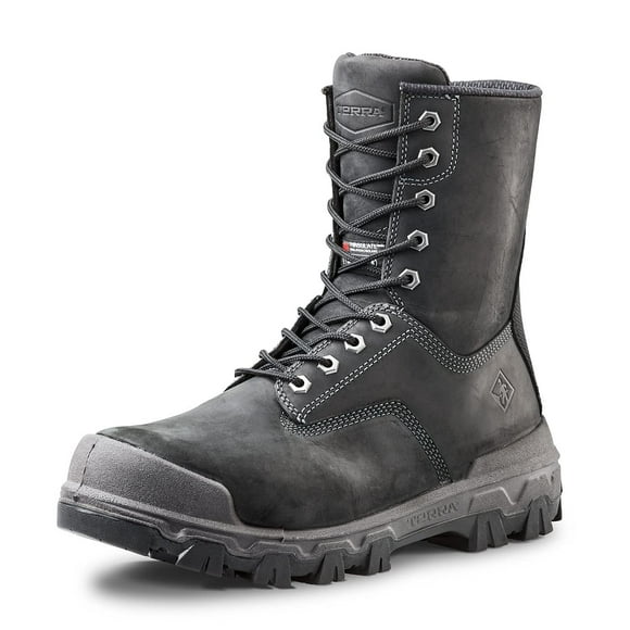 Terra mens Work Industrial Boot, Black, 10 Wide US