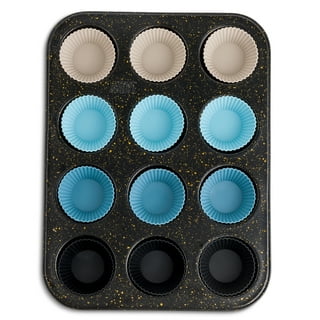 Estink 48‑Cup Cupcake Pan, NonStick Mini 48 Cups Muffin Baking Pan Round  Cupcake Pan Tray Baking Mould for Oven Baking Bakeware Cooking Accessory