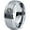 Grey Step Bevel Tungsten, variant on Tungsten Horoscope Cancer Band Ring 8mm Men Women Comfort Fit Gray Step Bevel Edge Brushed Polished Size 4
