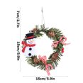 thumbnail image 3 of Titcea Christmas Ornaments Wreath, 6 Inch Hanging Santa Wreath Pendant with Pinecones&Berry, Unique Xmas Tree Decor Indoor, 3 of 6