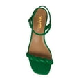 thumbnail image 2 of XYD Women Square Open Toe Comfy Sandals Chunky Low Heels Ankle Strap Daily Summer Shoes Size 11.5 Green, 2 of 4