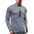 thumbnail image 1 of HBFAGFB Long Sleeve Work Shirts for Men Fashionable Comfortable Lapel Button Down Tops Grey Size XXL, 1 of 6