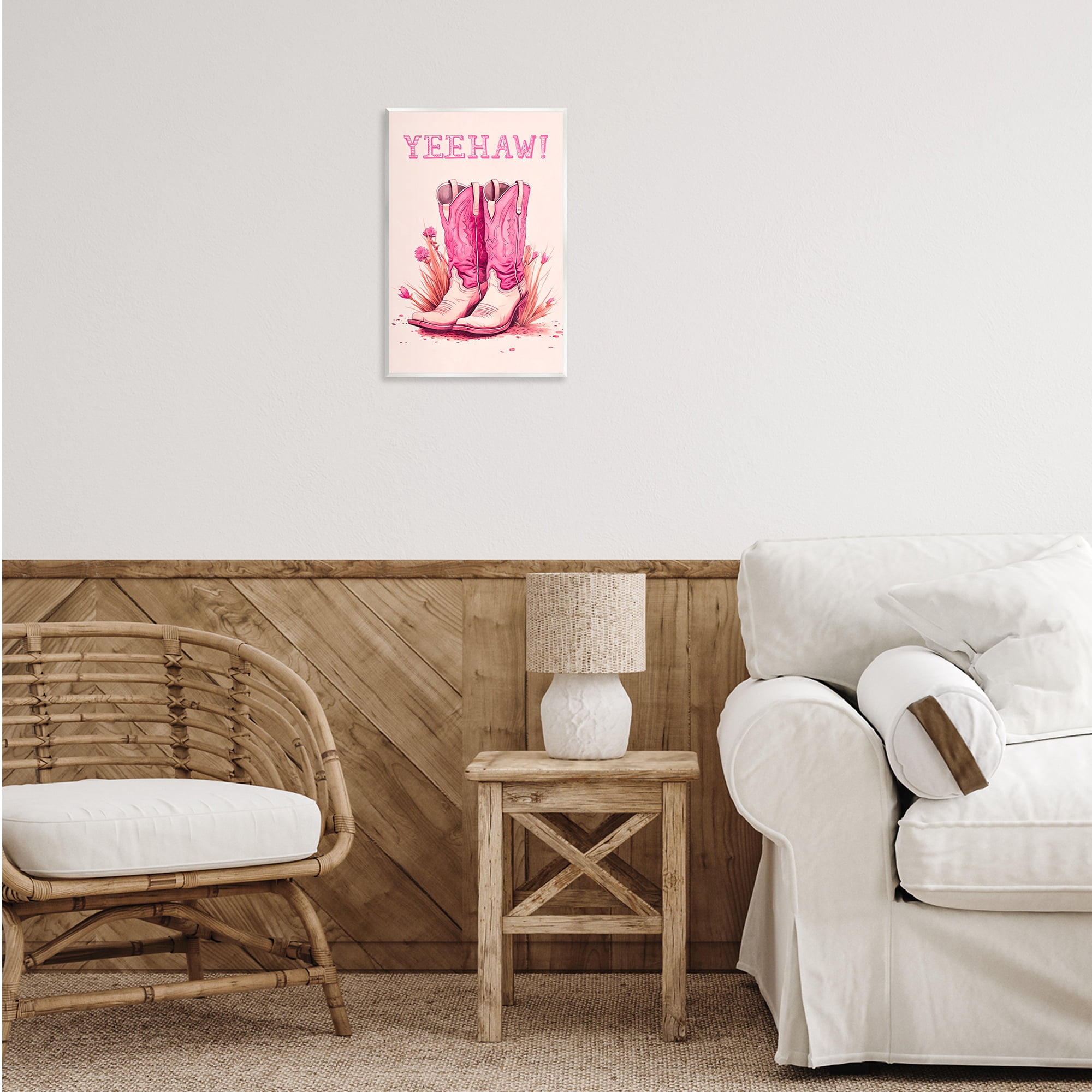 Stupell Industries Yeehaw Pastel Boots Fashion Painting Unframed Art Print Wall Art, 13 x 19