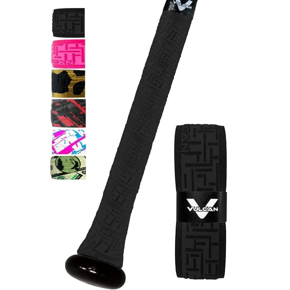 Bat Grip Vulcan - Pelota de béisbol/sóftbol (1,75 mm), color negro