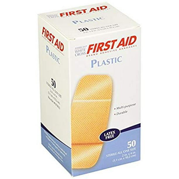 American White Cross Adhesive Bandage, Plastic 2