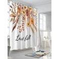 thumbnail image 3 of Fsddascl Fall Botanical Shower Curtain Set - Long 72" x 84" Washable Bathtub Curtain with 12 Hooks, Thanksgiving Floral Leave Autumn Rustic Waterproof Fabric Stall Shower Curtains for Bathroom, 3 of 6